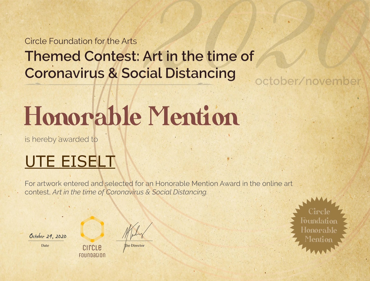 CFA Contest Honorable Mention UTE EISELT